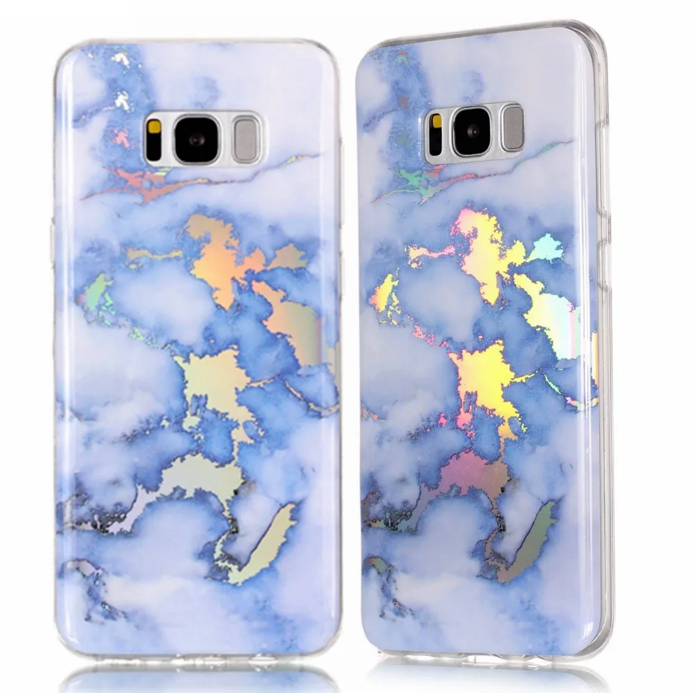 Phone Case For Samsung Galaxy S8 Color Plating Marble Stone Back Cover