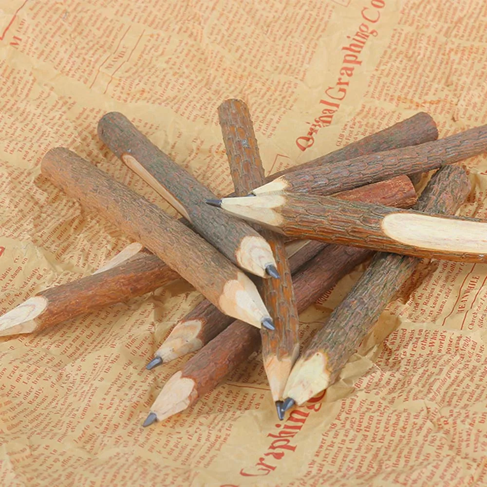 10 PCs/Lot Crafts Art Work Wood Pencils Work Overvalue Branch And Twig Graphite Stationery Pencil School Supplies