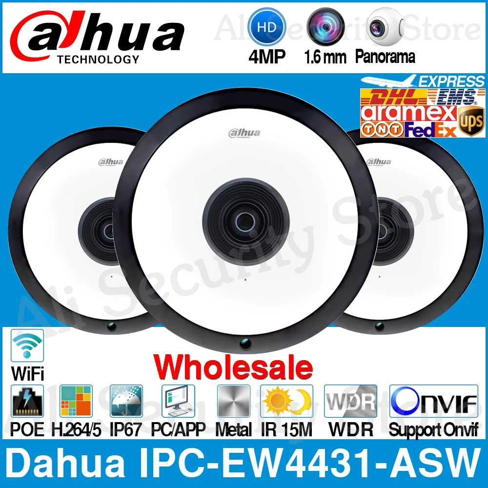 Сетевой видеорегистратор Dahua оптовая продажа IPC EW4431 ASW 4MP панорама 180 градусов POE WI