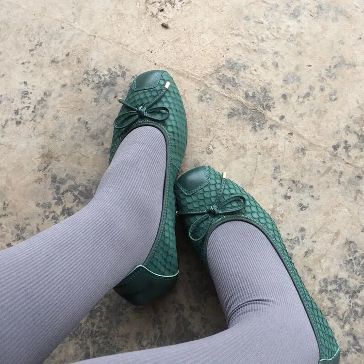 Genuine Leather Women Soft Flats Women Slip-on Shoes Square Toe Elegant Office Lady Shoes for Party Causal Baleriny Woman Loafer (18)