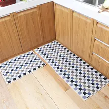 Нескользящая кухня напольный коврик длинные клетчатые коврики и ковры для кухни прочный и Впитывающий Коврик