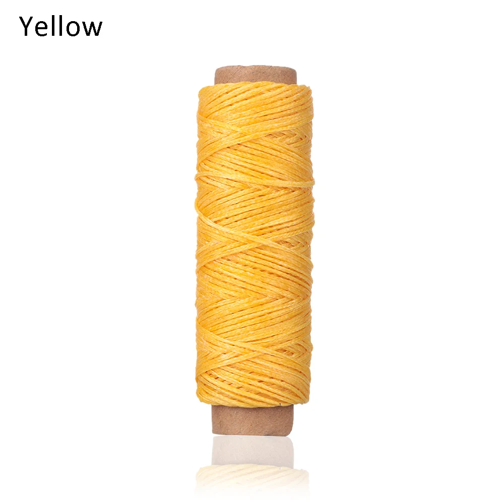30 м/рулон прочный 150D кожаный вощеный шнур для DIY инструмент для рукоделия ручная нейлоновая строчка плоская Вощеная швейная линия - Цвет: Цвет: желтый