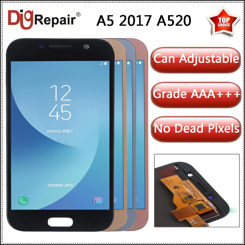 

a520 lcd AAA For Samsung Galaxy A5 2017 LCD A520 SM-A520F LCD Display Digitizer Touch Screen Assembly For Samsung A5 2017 Screen