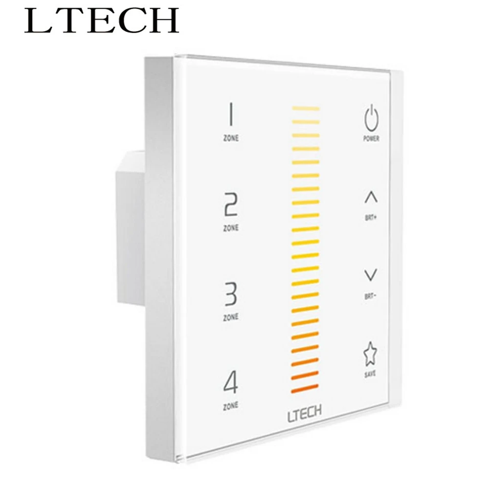 

Xnbada LTECH CT European-style Touch Panel EX6 Wall Mount LED Dimmer Controller AC100~240V Input 2.4GHz DMX Output For Led Strip