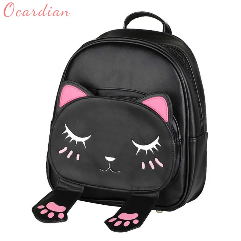 Ocardian fashion Cute Cat Backpack School Women Backpacks for Teenage