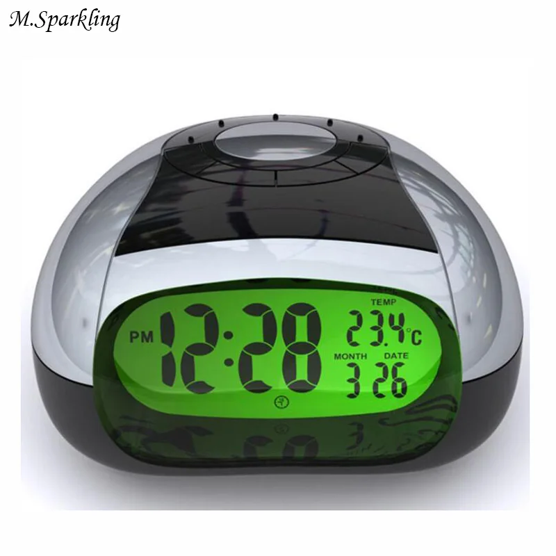 

M.Sparkling Intelligent Alarm Clock LED Eye Product Night Light 5 Colors Talking Clock Modern Music Watches Livingroom Diaplay
