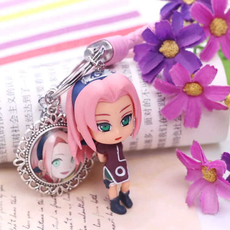 Hot New Naruto Keychain Sasuke/itachi/Kakashi Women Or Men Key Chain Pendant Anime Cartoon Key Ring Boys Or Girls Keychain - Цвет: 5