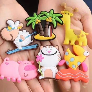 

1 pcs silicone Cartoon Animal fridge magnets whiteboard sticker Refrigerator Magnets Kids gifts Home Decoration