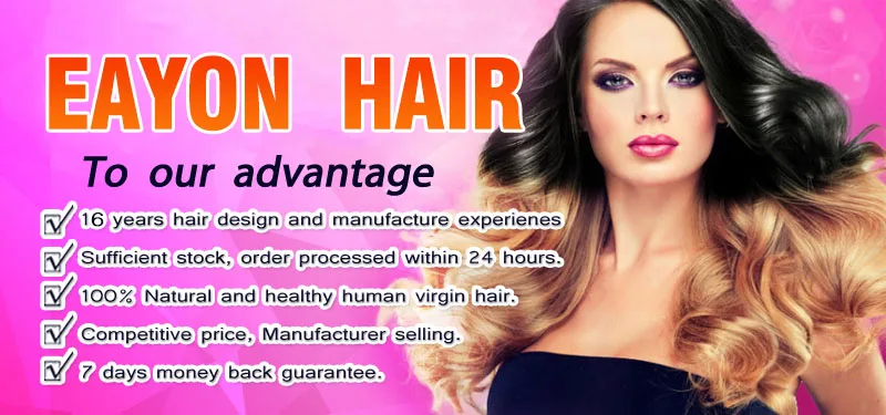 EAYON 180% Densidade Afro Kinky Curly U