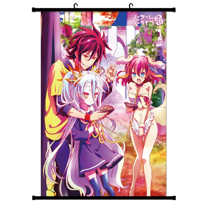 

Japanese Anime No Game No Life Canvas Scroll Painting Living Room Home Wall Print Modern Art Decoration Poster 2019