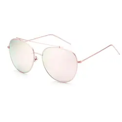 2018 Мода ретро очки Брендовая Дизайнерская обувь Для женщин стеклами Круглые Солнцезащитные очки розовое золото металл UV400 Lentes