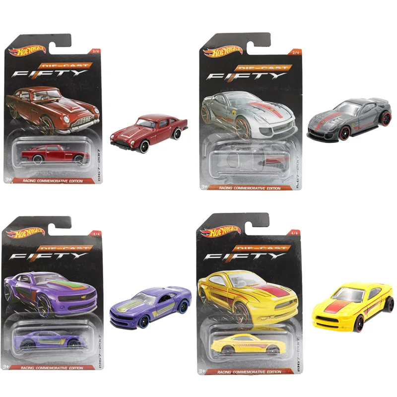 Hot Wheels 1:64 литые гоночные автомобили горячая четырехколесная тележка мультяшная