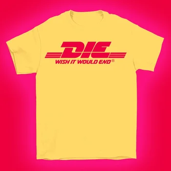 

Fashionshow-JF Unisex Die Wish It Would End T-Shirt Hipsters Funny Tee Fashion Street Wear Yellow