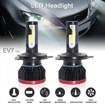 

2pcs Super Mini H4/HB2/9003 120W 20000LM 6500K Hi / Lo Car COB LED Chips Headlight Bulbs Auto Universal Conversion Kit Lamps