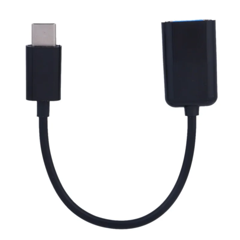 Type C OTG usb-адаптер, кабель 3,1 type-C штекер USB 3,0 A Женский OTG адаптер для кабельного шнура - Цвет: Черный