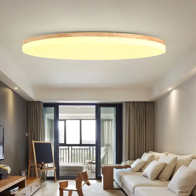 Modern Led Wooden Ceiling Lights High 5cm Lighting Fixture Living Modern Led Wooden Ceiling Lights High 5cm Lighting Fixture Living Room Bedroom Kitchen Surface Mount Remote Control Zxd0001 In From