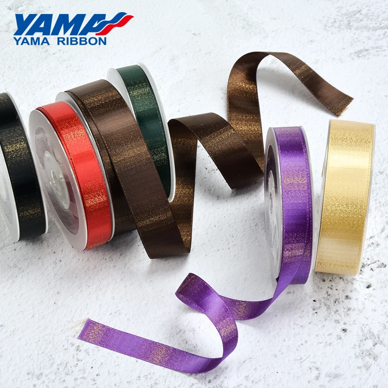 YAMA эффектом деграде(переход от темного к золотой изнаночные лента 9 мм 16 мм 25 мм, 38 мм, 100 ярдов/рулон 3/" 5/8" " 1,5" дюймовый Мода ленты подарки свадебное платье