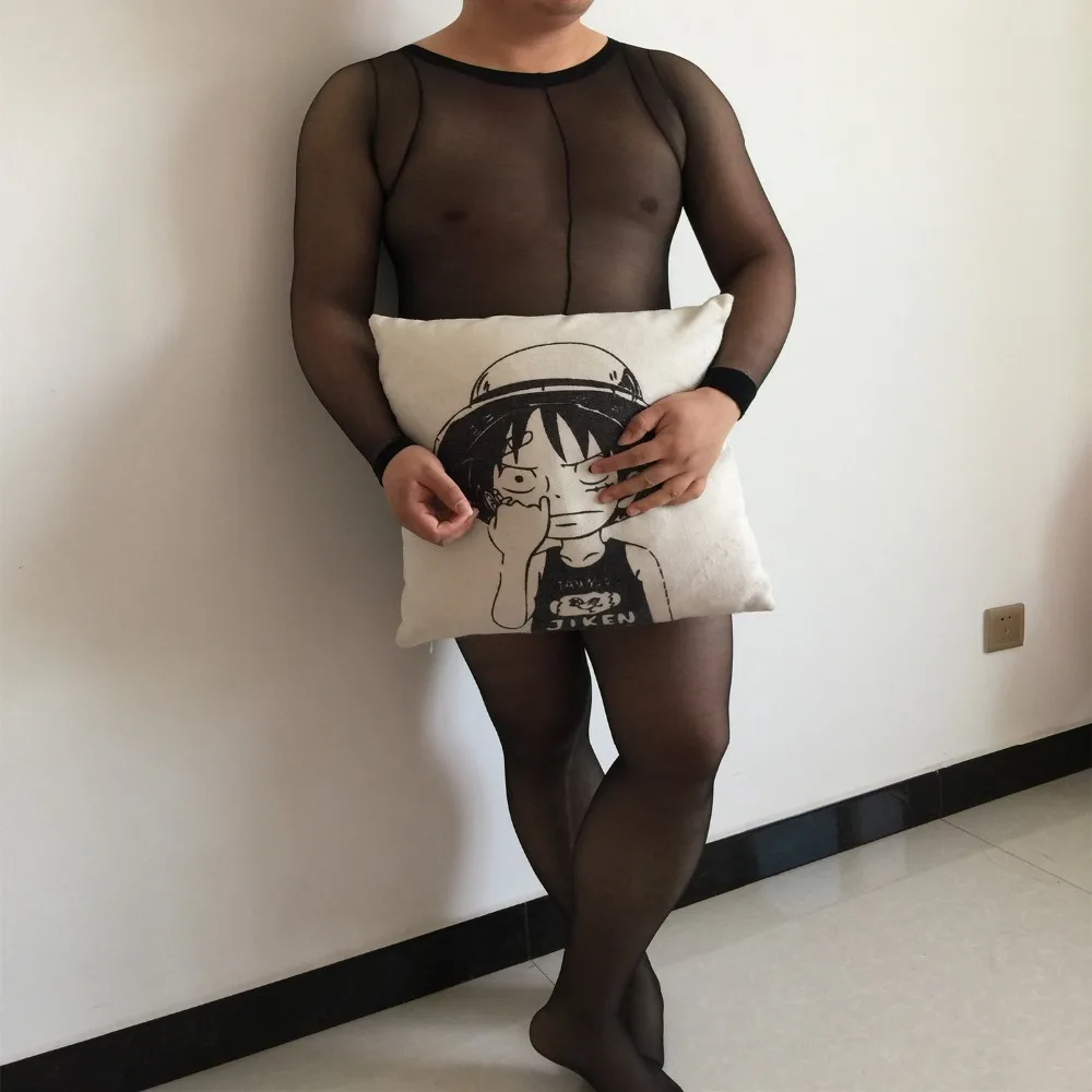 Sexy Gay Men's body stocking transparent male socks Men Women Pantyhose Tights Stocking Lingerie Men Underwear Plus Size Erotic