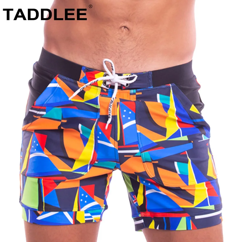

Taddlee Brand Mens Swimwear Swim Surf Board Boxer Trunks Briefs Bikini Pocket Gay Long Swimsuits Sexy Bathing Suits Quick Drying