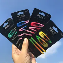 4 шт./набор, градиентные цветные блестящие заколки для волос, яркие цвета, металлические ВВ шпильки, женские заколки, аксессуары для волос, Прямая поставка