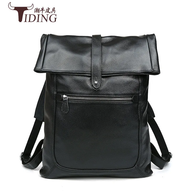 Мужской рюкзак из коровьей кожи, высокое качество, цвета: черный, человек Модная брендовая натуральная кожа для путешествий; молодежные винтажные повседневный рюкзак сумки