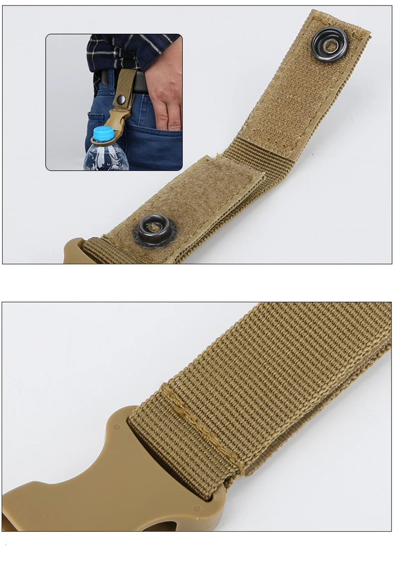 Outdoor military Nylon Webbing Buckle Hook Water Bottle Holder Clip EDC Climb Carabiner Belt Backpack Hanger Camp (18)