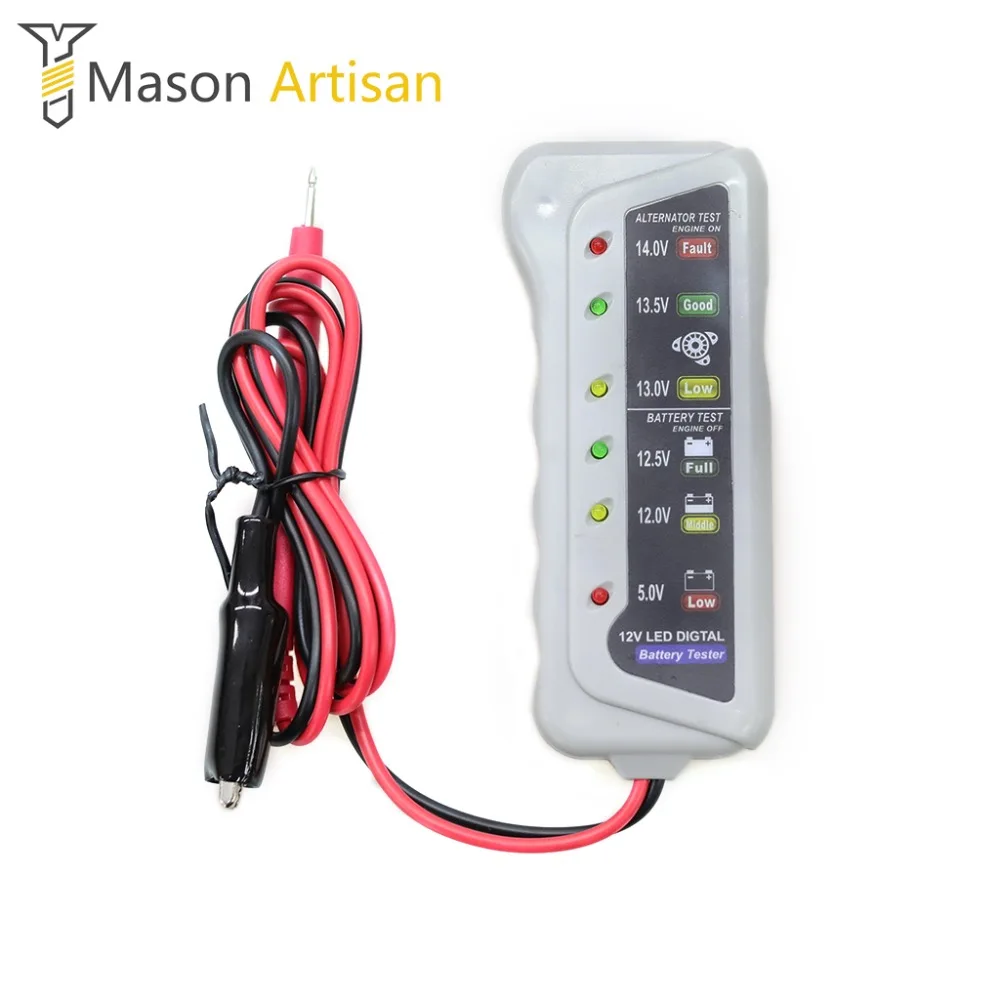 12V Vehicle Battery Tester Dynamo Checker Auto Multi Tester Voltmeter