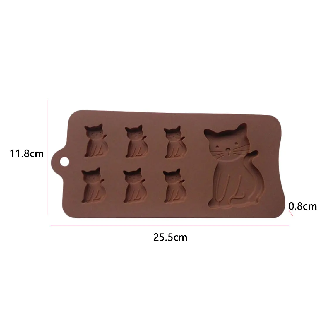 

Fashion Cute Cat Kitten 7 Cavity Silicone Mold for Fondant, Gum Paste, Chocolate, Cake Tools New