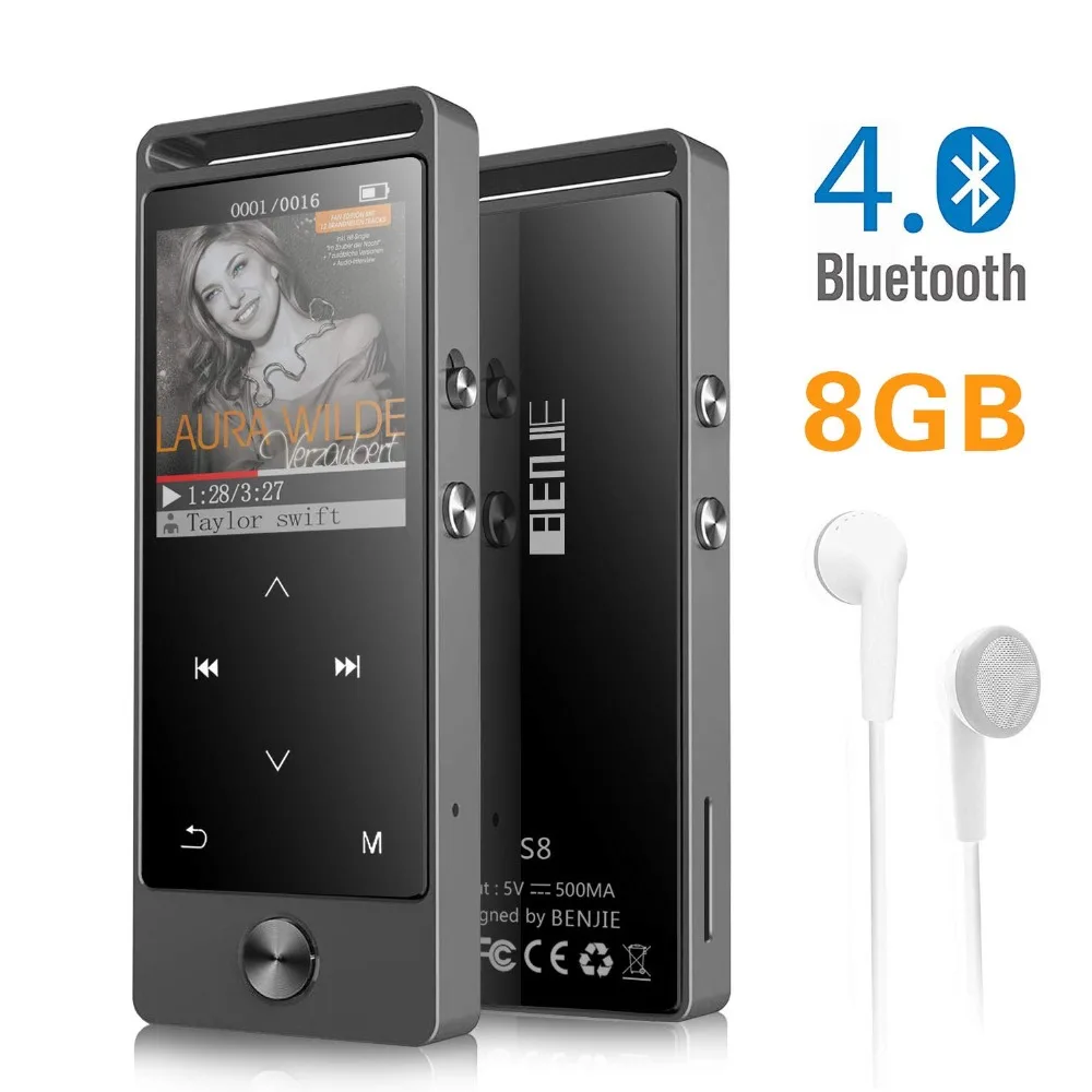 2018 Bluetooth 4.0 Mp3 Player Touch Screen BENJIE S8 Sport Music Player Entry level Lossless MP3