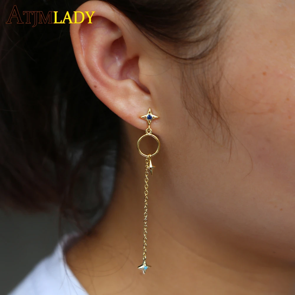 New Fashion Simple Gold Color Long Chain Earrings Ear Line Threader Star Drop Dangle Earring For Women Elegant Jewelry Wholesale Drop Earrings Aliexpress