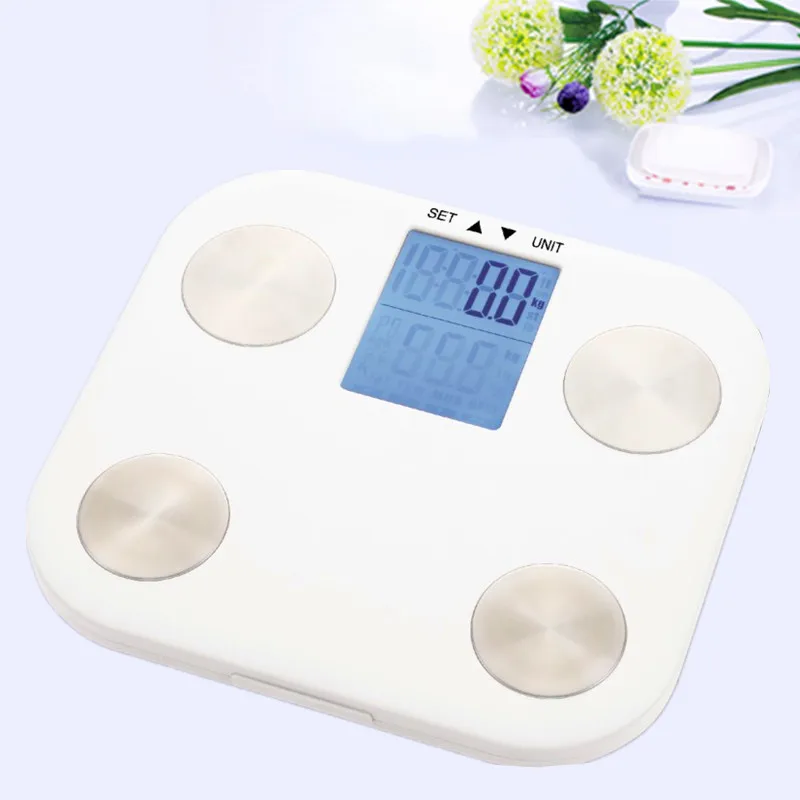 Hot Digital Body Weight Scale Bathroom Mi Weegschaal Electronic FLOOR SCALES HD LCD Screen Does Not Need Bluetooth 7 Body Index