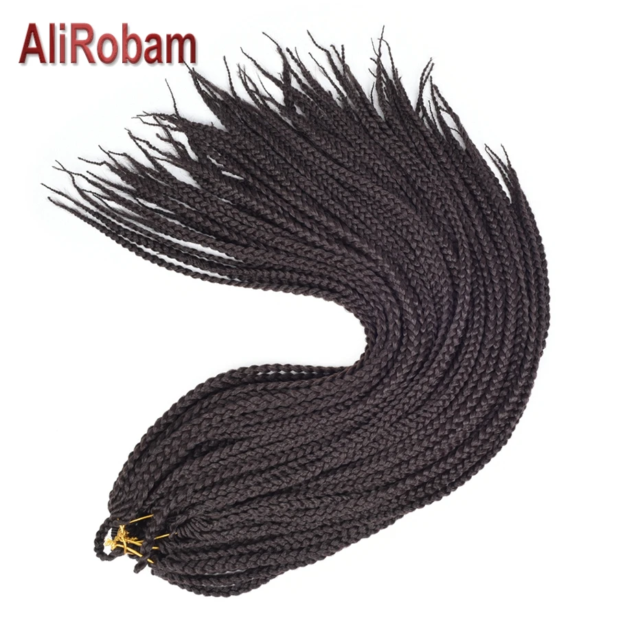 AliRobam средняя коробка Вязание косичками волосы для наращивания 1" 18" 2" омбре коричневый синтетический плетение волос оптом крючком косы