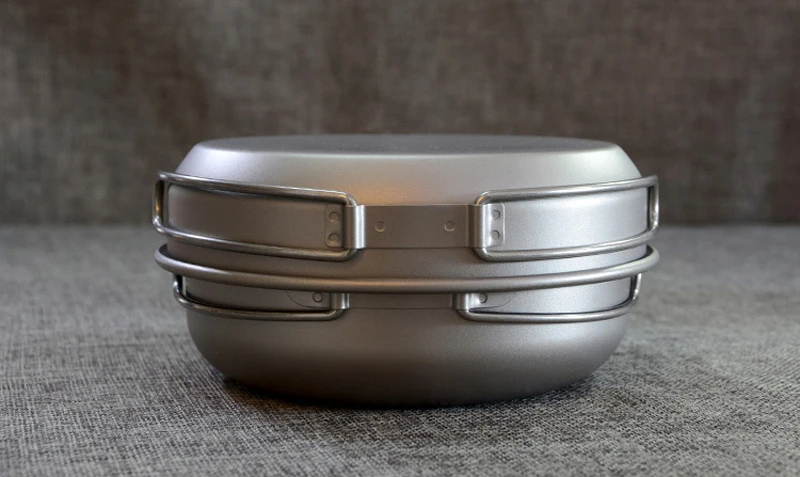 Tigelas com Pan ao ar Lidar com Panelas Keith Titanium Frigideira Acampamento Pote Portátil Conjunto Duas Livre Dobrável Ti6053 3 Pçs 10 ar livre dobrável lidar com panelas ti6053