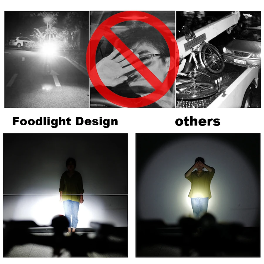 Cheap NEWBOLER German Standard Flashlight For Bicycle 4000 mAh Bike light Front and Back Light Kit USB LED Headlight Accessories Mount 4
