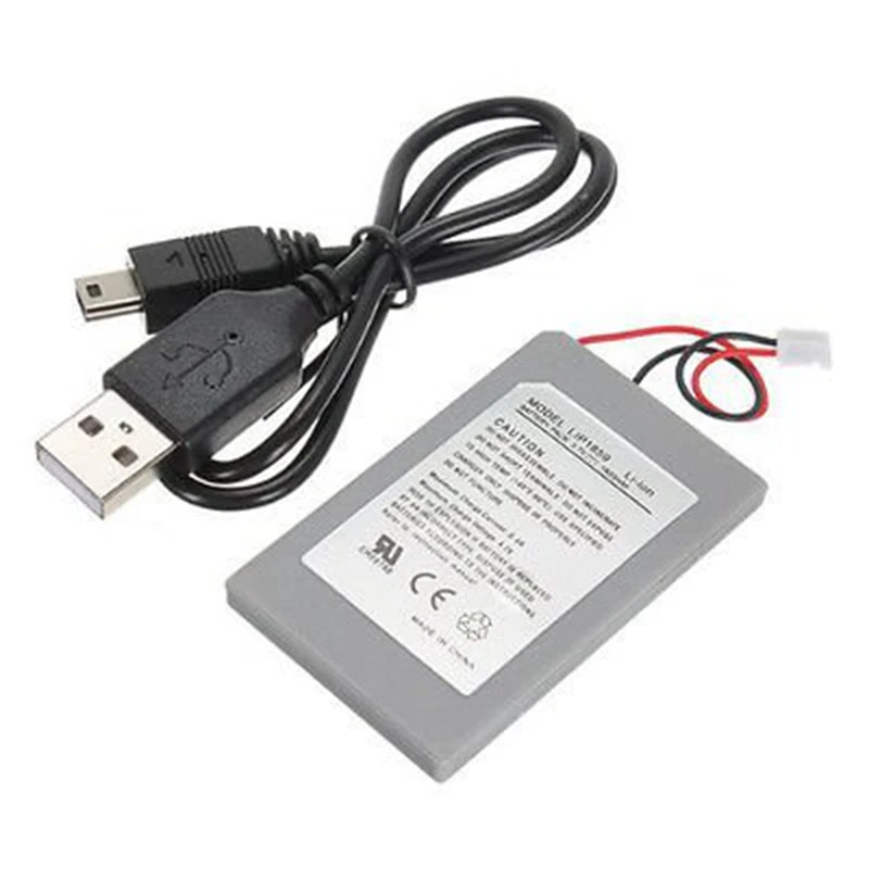 

PS3 Controller 1800mAh Replacement Battery Power for Supply + USB Data Charger Cable Cord Pack for PS3 Controller