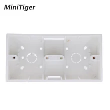 Внешняя Монтажная коробка Minitiger 172 мм* 86 мм* 33 мм для 86 типов двойных сенсорных выключателей или розеток подходит для любого положения поверхности стены