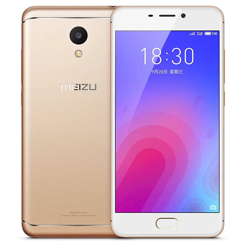 Рождество Meizu M6 2G 16G мобильный телефон Android 5 2 'ƈ.5D экран MT6750 Восьмиядерный 3070