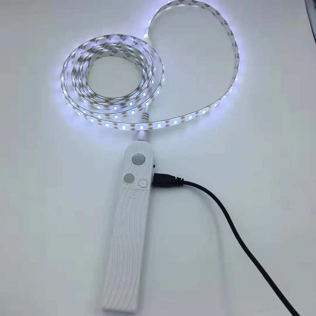 

1/2/3 meters PIR Motion Sensor LED Cabinet Light Strip Closet Wardrobe Stairs Hallway Under Bed Lamp Tape