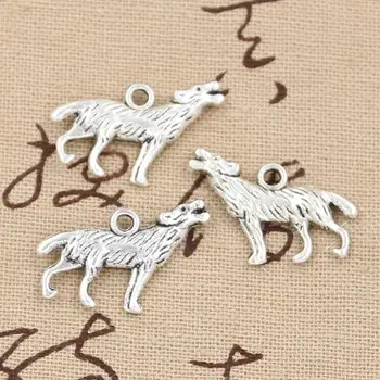 

6pcs Charms Howling Wolf 26x20mm Antique Making Pendant fit,Vintage Tibetan Bronze Silver color,DIY Handmade Jewelry