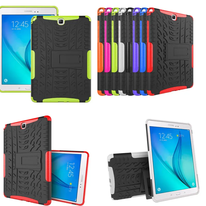 

HH Hybrid Rugged Combo Heavy Duty Hard Cover Case for Samsung Galaxy Tab A 9.7 SM T555 T550 P550 P555 P555C Stand Tablet PC Case