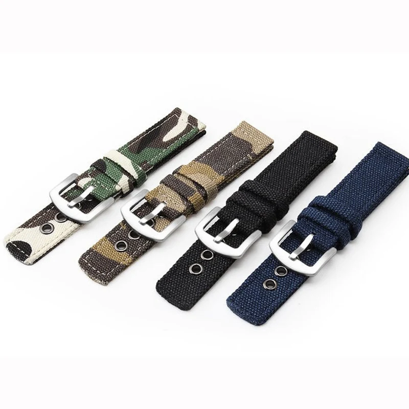 

20mm 22mm Canvas camouflage Wirst Strap For Xiaomi Huami Amazfit Stratos Youth Bip Smart Watch Band For Samsung Gear S3 S2 Sport