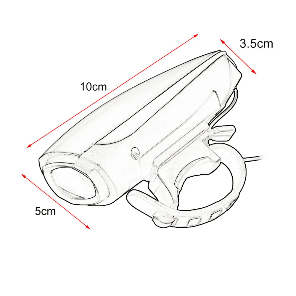 Bicicleta luz de la linterna LED con Bell Luces de Bicicleta de ciclo lámpara MTB ciclismo de carretera faro Accesorios