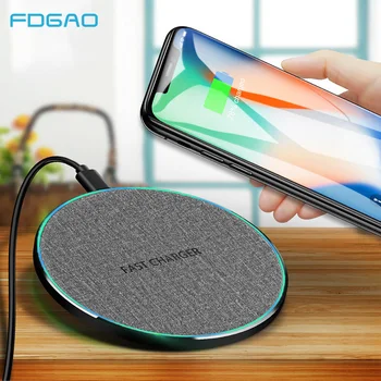 

FDGAO 15W Fast Qi Wireless Charger For Huawei P30 Pro Xiaomi Mi 9 Type-C Charging Pad For iPhone X XR XS Max 8 Samsung S8 S9 S10