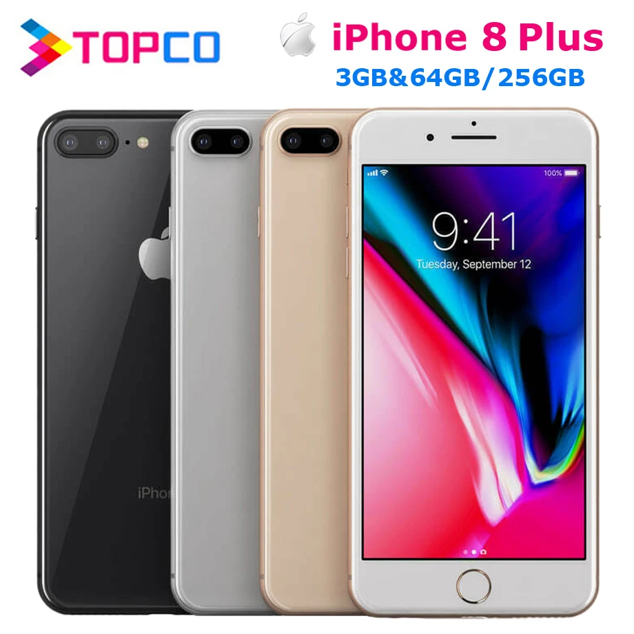 Оригинальный мобильный телефон Apple iPhone 8 Plus Заводская разблокировка 4G LTE 5 дюйма