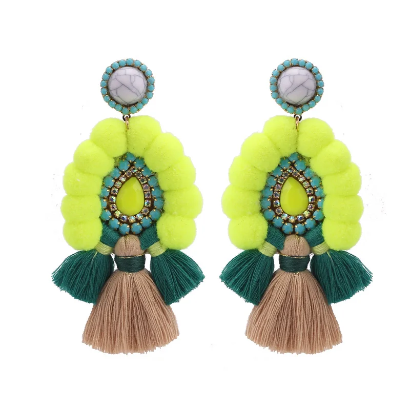 bohemian pendientes tassel earrings for women dangle earrings for women 2019 new Spring wedding earrings for women