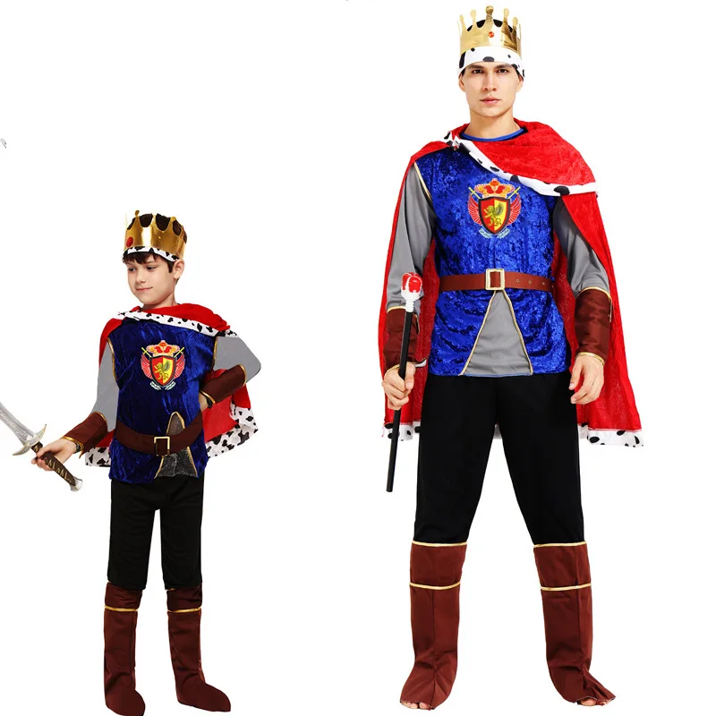 

Men adult Halloween Cosplay party kids arabic Roman Prince Costume for Children The King Costumes clothing boy clothes