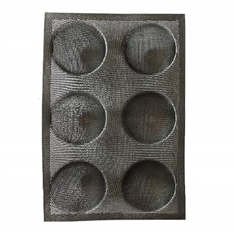 Silicone Bun Bread Form Round Shape Bread Tray Perforated Bakery Molds for Baking Bread,Hamburger,bun, Puff, Tartlet and More
