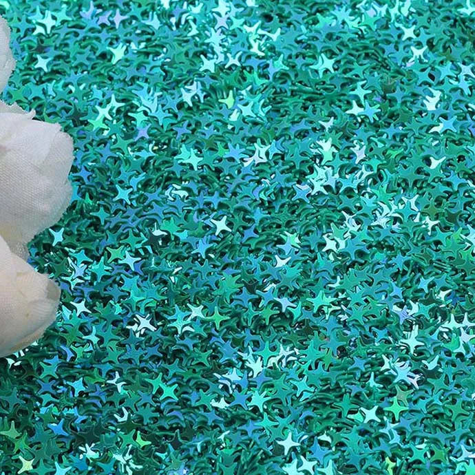 10 г/лот рассыпчатые блестки в виде четырехконечной звезды для рукоделия, 4 мм блестки для шитья и рукоделия, Блестящие Блестки из ПВХ, Lentejuelas DIY, конфетти для ногтей - Цвет: Dark green