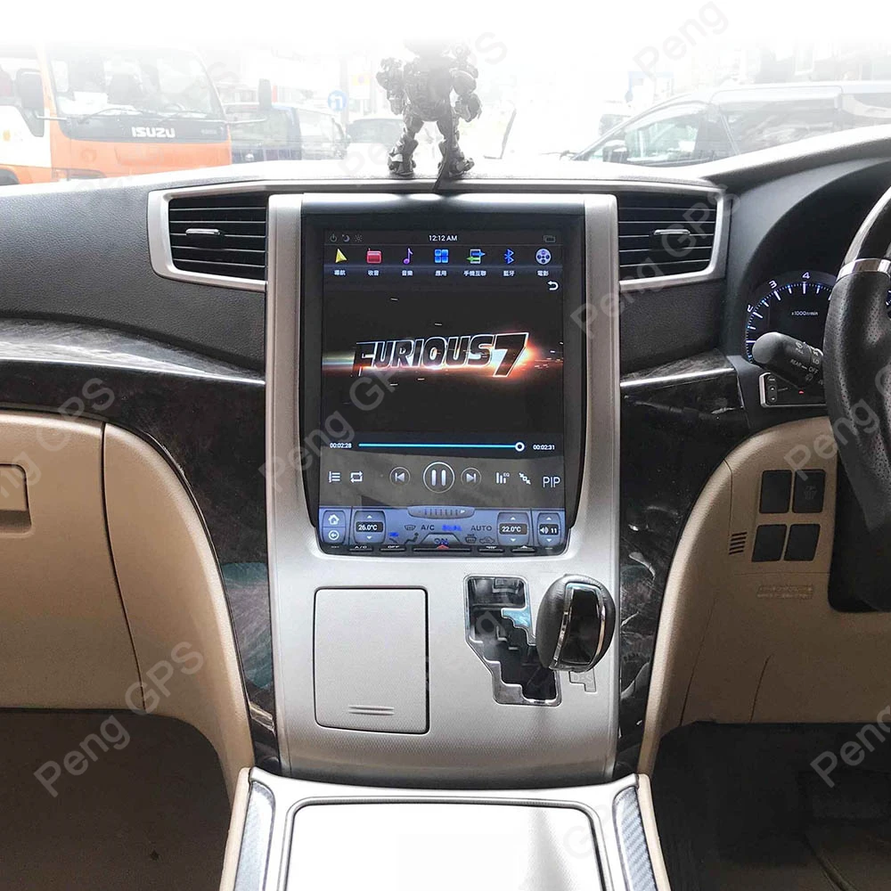 Flash Deal 12.1" IPS Screen Android 7.1 Car GPS Navigation DVD Player for Toyota Alphard 2007-2013 Tesla Style 4 Core 1080P WIFI Headunit 4