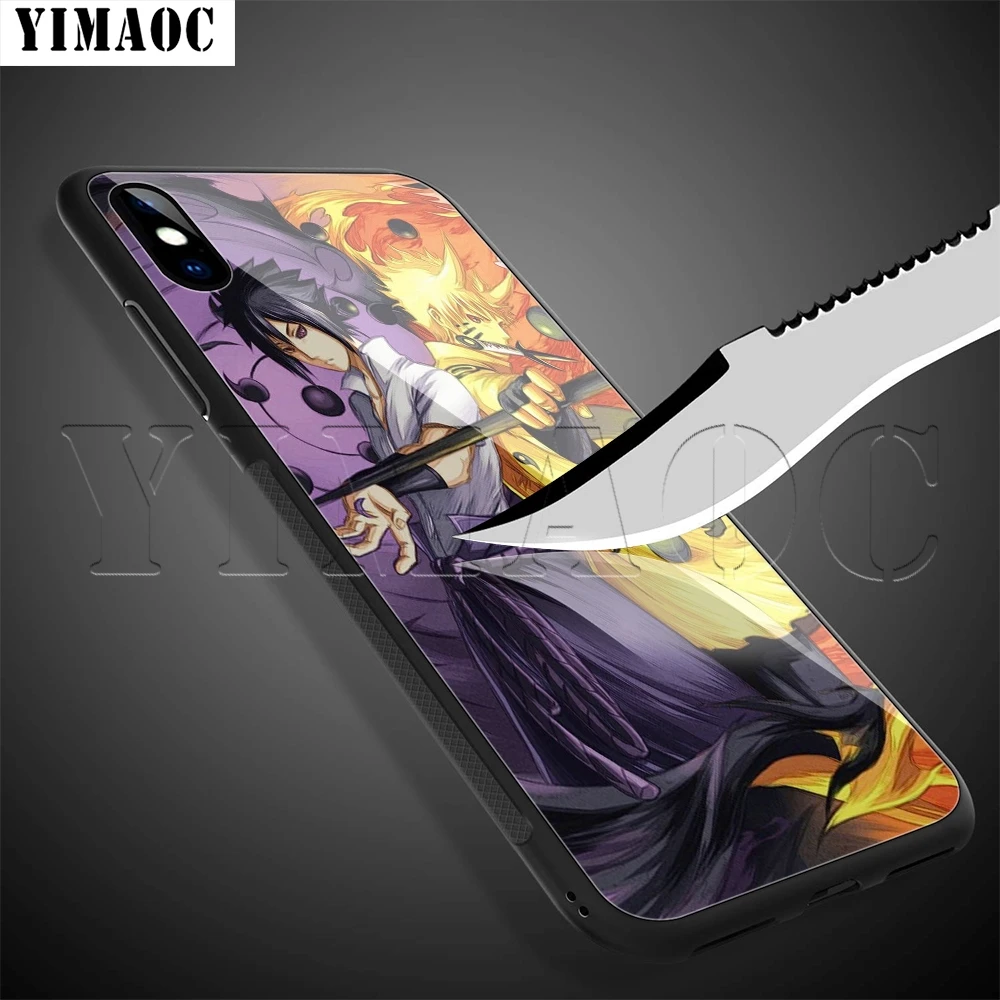 Чехол из закаленного стекла YIMAOC Sasuke Naruto для iPhone 11 Pro XS MAX XR X 8 7 6 6S Plus